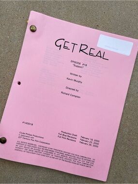 Get Real 90s TV Series Anne Hathaway Jesse Eisenberg Production Used Script 18